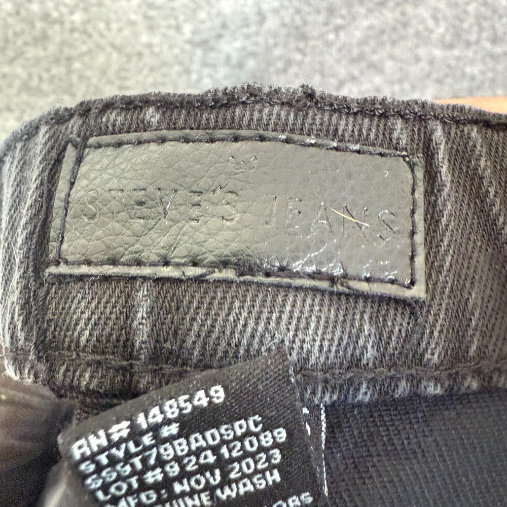 Steves Jeans Cargo Shorts Mens 30 Black Denim Jean Casual Relaxed Belt Loops - Picture 10 of 11